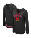 Colosseum Women's  Black Texas Tech Red Raiders My Lover Hoodie Long Sleeve T-shirt In Black