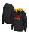 Colosseum Women's  Black Minnesota Golden Gophers Big Logo Pullover Hoodie In Black