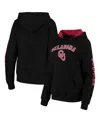 Colosseum Women's  Black Nebraska Huskers Loud And Proud Pullover Hoodie In Black