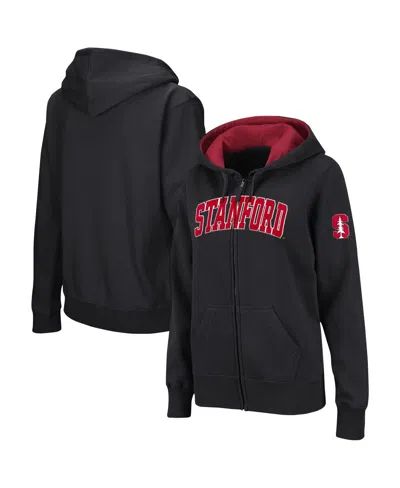 Colosseum Women's  Black Stanford Cardinal Arched Name Full-zip Hoodie