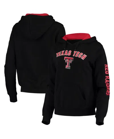 Colosseum Women's  Black Texas Tech Red Raiders Loud And Proud Pullover Hoodie