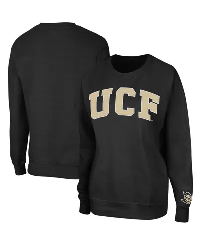 Colosseum Women's  Black Ucf Knights Campanile Logo Pullover Sweatshirt