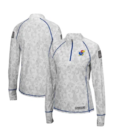 Colosseum Women's  Camo Kansas Jayhawks Oht Military-inspired Appreciation Officer Arctic Lightweight