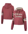 Colosseum Cardinal Arkansas Razorbacks Retro Cropped Pullover Hoodie In Cardinal
