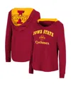 Colosseum Women's  Cardinal Iowa State Cyclones Catalina Hoodie Long Sleeve T-shirt In Cardinal