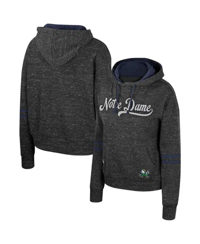 COLOSSEUM WOMEN'S COLOSSEUM CHARCOAL NOTRE DAME FIGHTING IRISH CATHERINE SPECKLE PULLOVER HOODIE