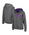 Colosseum Women's  Charcoal Washington Huskies Arched Name Full-zip Hoodie In Charcoal