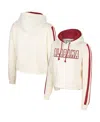 Colosseum Women's  Cream Alabama Crimson Tide Perfect Date Cropped Pullover Hoodie In Cream