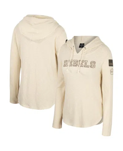 Colosseum Women's  Cream Ole Miss Rebels Oht Military-inspired Appreciation Casey Raglan Long Sleeve