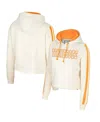 Colosseum Women's  Cream Tennessee Volunteers Perfect Date Cropped Pullover Hoodie In Cream