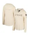 Colosseum Women's  Cream Utah Utes Oht Military-inspired Appreciation Casey Raglan Long Sleeve Hoodie In Cream