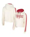 Colosseum Women's  Cream Alabama Crimson Tide Perfect Date Cropped Pullover Hoodie In Cream