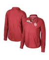 Colosseum Women's  Crimson Oklahoma Sooners Cressida Raglan Half-snap Top In Crimson