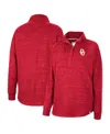 Colosseum Women's  Crimson Oklahoma Sooners Natalie Speckled Quarter-snap Top In Crimson