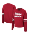 Colosseum Women's  Crimson Oklahoma Sooners Talent Competition Raglan Pullover Sweatshirt In Crimson