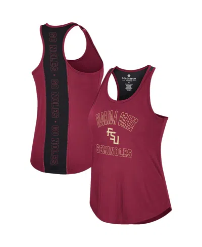 Colosseum Women's  Garnet Florida State Seminoles 10 Days Racerback Scoop Neck Tank Top