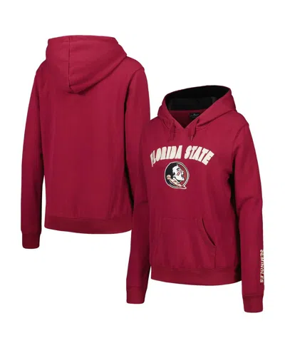 Colosseum Women's  Garnet Florida State Seminoles Arch & Logo Pullover Hoodie