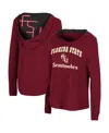 Colosseum Women's  Garnet Florida State Seminoles Catalina Hoodie Long Sleeve T-shirt In Garnet