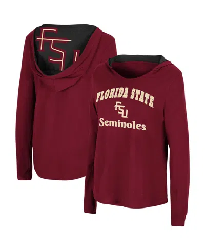 Colosseum Women's  Garnet Florida State Seminoles Catalina Hoodie Long Sleeve T-shirt