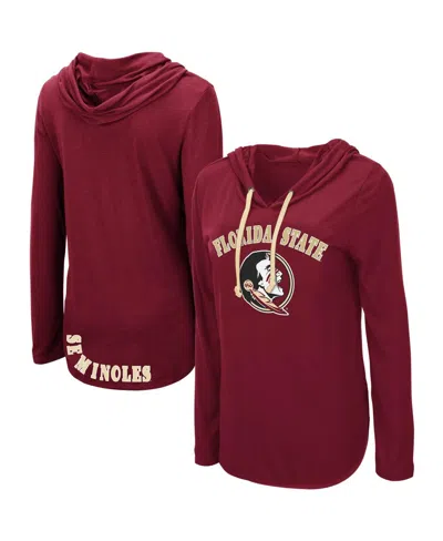 Colosseum Women's  Garnet Florida State Seminoles My Lover Lightweight Hooded Long Sleeve T-shirt