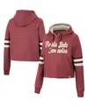 Colosseum Women's  Garnet Florida State Seminoles Retro Cropped Pullover Hoodie In Garnet
