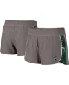 Colosseum Women's  Gray And Green Michigan State Spartans Pamela Lined Shorts In Gray,green