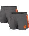 Colosseum Gray Clemson Tigers Pull The Switch Running Shorts In Gray