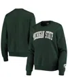 Colosseum Women's  Green Michigan State Spartans Campanile Pullover Sweatshirt In Green