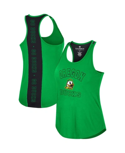 Colosseum Women's  Green Oregon Ducks 10 Days Racerback Scoop Neck Tank Top