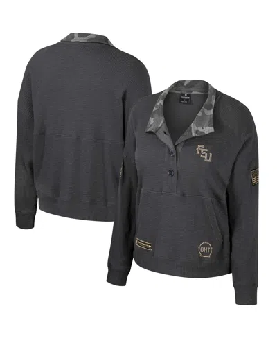 Colosseum Women's  Heather Charcoal Florida State Seminoles Oht Military-inspired Appreciation Paybac