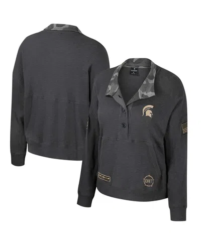 Colosseum Women's  Heather Charcoal Michigan State Spartans Oht Military-inspired Appreciation Paybac