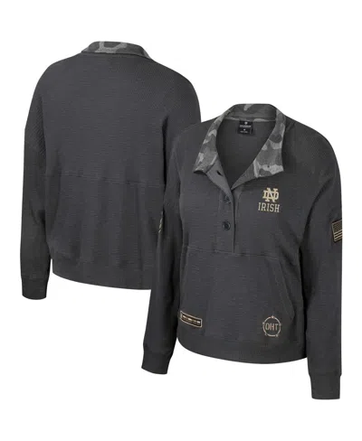 Colosseum Women's  Heather Charcoal Notre Dame Fighting Irish Oht Military-inspired Appreciation Payb