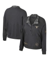 Colosseum Women's  Heather Charcoal Texas Longhorns Oht Military-inspired Appreciation Payback Henley In Heather Charcoal