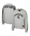 Colosseum Heather Gray Michigan State Spartans Oht Military Appreciation Flag Rank Dolman Pullover S In Heather Gray