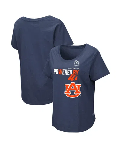 Colosseum Women's  Heathered Navy Auburn Tigers Powered By Title Ix T-shirt
