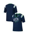 Colosseum Women's  Heathered Navy Notre Dame Fighting Irish 15 Min Early Football V-neck T-shirt In Heathered Navy