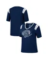 Colosseum Women's  Heathered Navy Penn State Nittany Lions 15 Min Early Football V-neck T-shirt In Heathered Navy