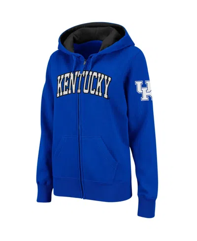 Colosseum Women's  Kentucky Wildcats Arched Name Full-zip Hoodie In Royal