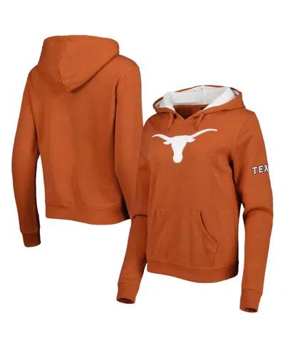 Colosseum Women's  Longhorns Big Logo Team Pullover Hoodie In Brown