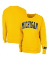 Colosseum Women's  Maize Michigan Wolverines Campanile Pullover Sweatshirt In Maize