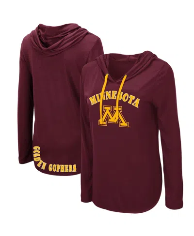 Colosseum Women's  Maroon Minnesota Golden Gophers My Lover Lightweight Hooded Long Sleeve T-shirt