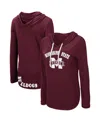 Colosseum Women's  Maroon Mississippi State Bulldogs My Lover Lightweight Hooded Long Sleeve T-shirt In Maroon