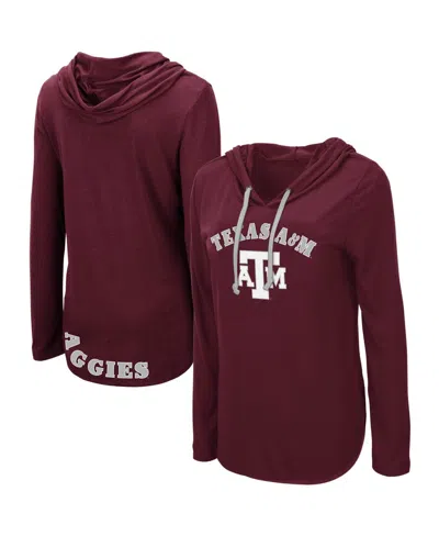 Colosseum Women's  Maroon Texas A&m Aggies My Lover Lightweight Hooded Long Sleeve T-shirt