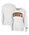 Colosseum Women's Minnesota Golden Gophers Campanile Pullover Sweatshirt In White