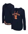 Colosseum Women's  Navy Illinois Fighting Illini My Lover Hoodie Long Sleeve T-shirt In Navy