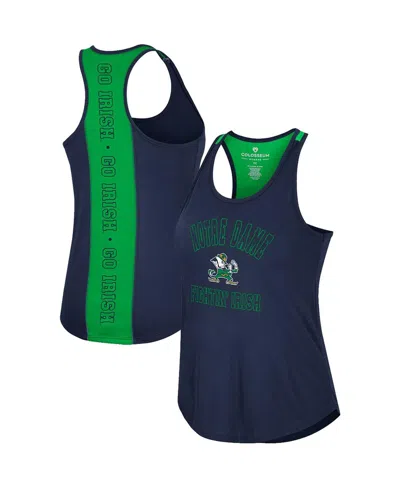 Colosseum Women's  Navy Notre Dame Fighting Irish 10 Days Racerback Scoop Neck Tank Top