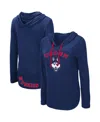 Colosseum Women's  Navy Uconn Huskies My Lover Lightweight Hooded Long Sleeve T-shirt In Navy