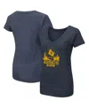 Colosseum Women's  Navy West Virginia Mountaineers Fan V-neck T-shirt In Navy