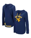 Colosseum Women's  Navy West Virginia Mountaineers My Lover Lightweight Hooded Long Sleeve T-shirt In Navy