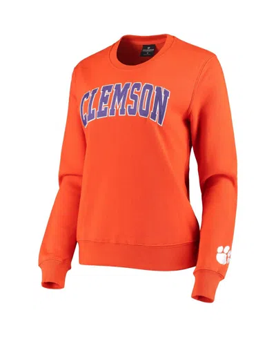Colosseum Women's  Orange Clemson Tigers Campanile Pullover Sweatshirt